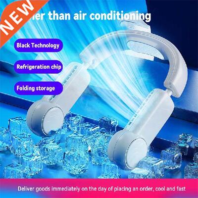 Hanging Neck Fan Wearable Foldable Air Cooling for Summer