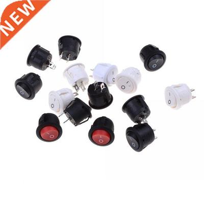 Promotion! 5Pcs AC 6A 10A 250V On Off Snap in SPST Round Boa