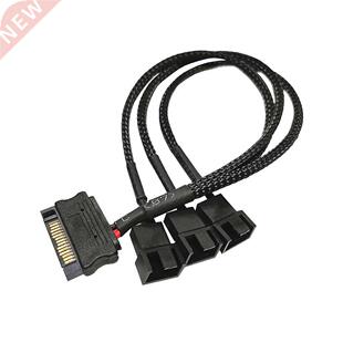 SATA 15Pin to 3 4 5 4Pin Cooling Fan Cable Mainboard CPU Fan