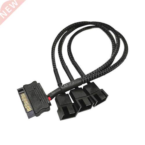 SATA 15Pin to 3 4 5 4Pin Cooling Fan Cable Mainboard CPU Fan