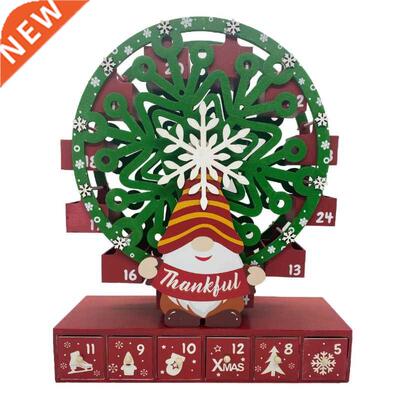 Snowflake Rotatable Ferris Wheel Wooden Advent Calendar