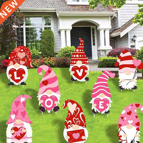 Valentine	s Day Yard Signs With Stakes LOVE Letters