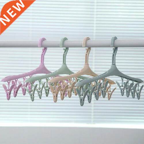 8/6Clips Clothes Hanger Plastic Socks Underwear drying