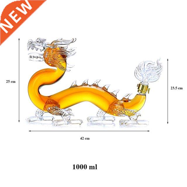 Whisky Decanter Glass Dragon Shaped Entertaining Drinkware L