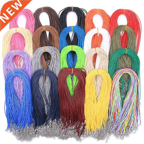 10PCS/Lot 1.5mm Black Brown Colorful Leather Cord Adjustable