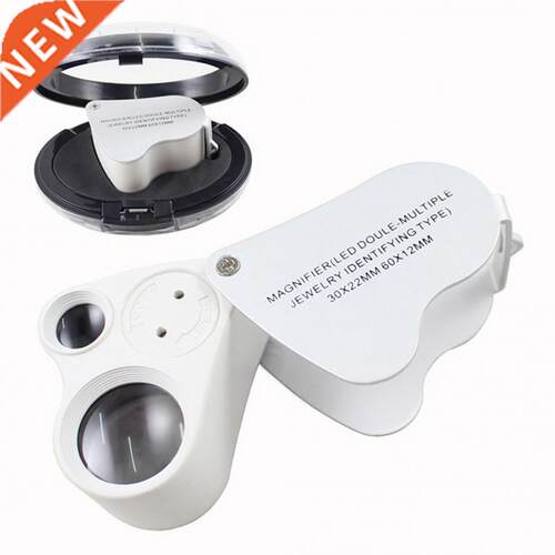 0x22mm 60x12mm Lens Jewelers Eye Loupe Illuminated Body Gla