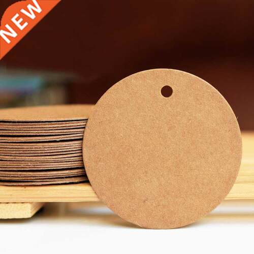 100pcs Round Kraft Paper Tag Blank  cm .5cm 4cm 4.5cm H