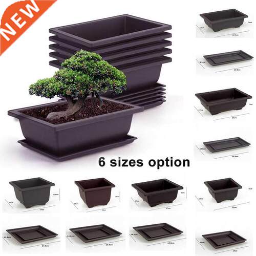 6 Sizes Imitation Purple Sand Plastic Flower Pots Rectangle
