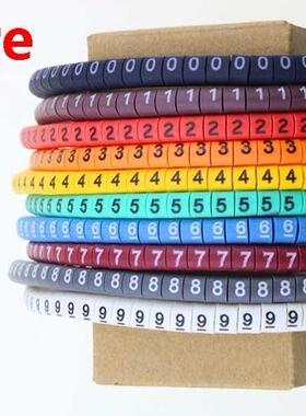 500pcs/lot EC-2 4mm2 cable marker 0-9 10 different number c