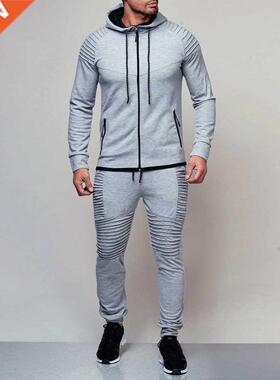 2 Pieces Sets Tracksuit Men New Brand Autumn Winter Hooded S