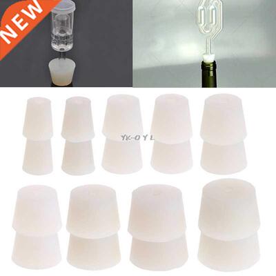 2 Pcs Silicone Rubber Plug Stopper With Hole Airlock Valve B