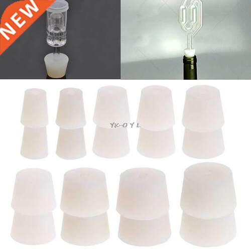 2 Pcs Silicone Rubber Plug Stopper With Hole Airlock Valve B