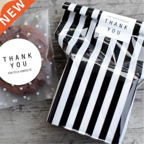 100pcs/lot Translucent Dots Plastic Cookie Packaging Bags