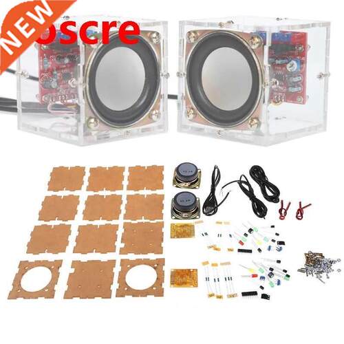 Mini 3W Speaker Box DIY Kit With Transparent Shell Computer