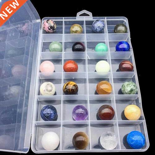 1box Natural Crystal Ball Suit 20mm Colorful Polishing