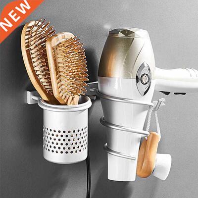 Hair Dryer Holder Stainless Steel Bathroom Wall Shelf Organi