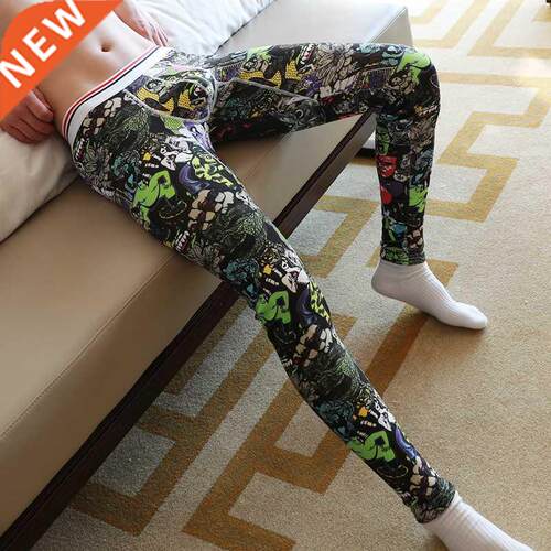 Long Johns flower Printed Thermal Underwear Men's Thermo Und