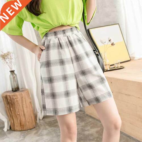 New chiffon wide-leg shorts in summer women's elastic high w