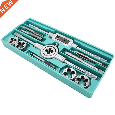 Metric Tap and Dies Set 12pcs NC Screw Thread Plugs Taps All