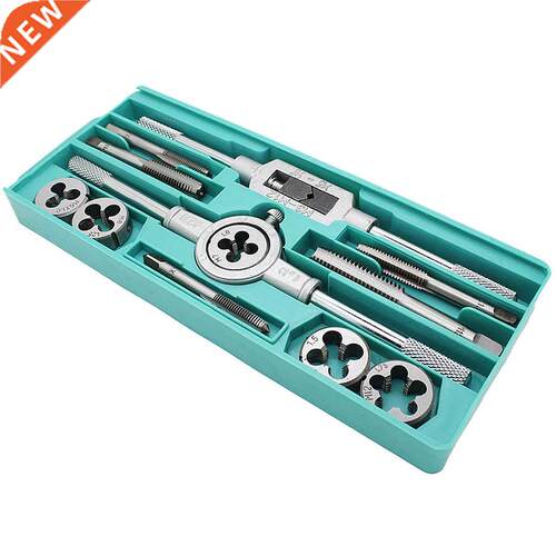 Metric Tap and Dies Set 12pcs NC Screw Thread Plugs Taps All