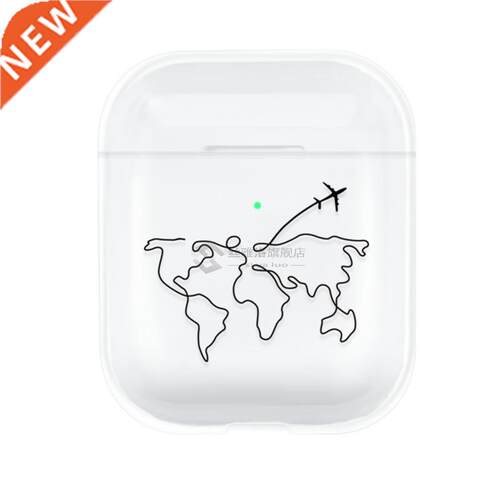 Earphone Case for Airpods 1 2 Cute Transparent Cartoon Wirel