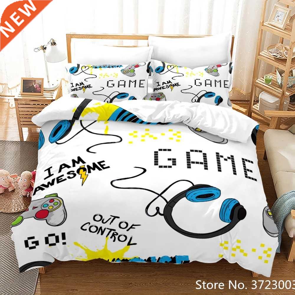 Gamepad Comforter Cover Gamer Bedding Set Teens Video Game D