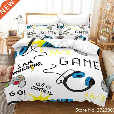 Gamepad Comforter Cover Gamer Bedding Set Teens Video Game D
