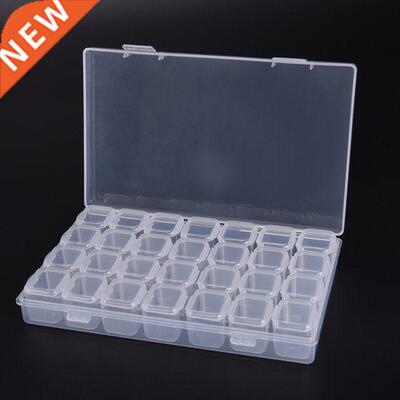 1PC 28 Single slot Plastic Jewelry Ring Pill Adjustable Tool