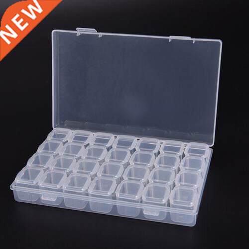 1PC 28 Single slot Plastic Jewelry Ring Pill Adjustable Tool