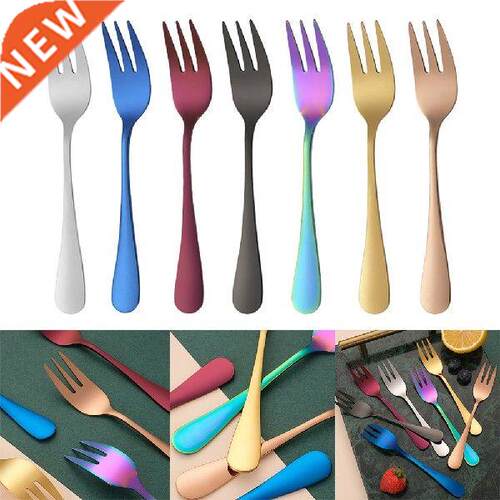 8Pcs ainless eel Colourful Forks For Meat Fruit