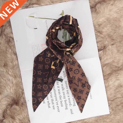 Skinny Scarf Plain Scarves Satin Narrow Scarf Belt Neck Wris