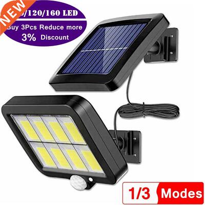 160LED Solar Powered Light Outdoors Waterproof PIR Motion Se