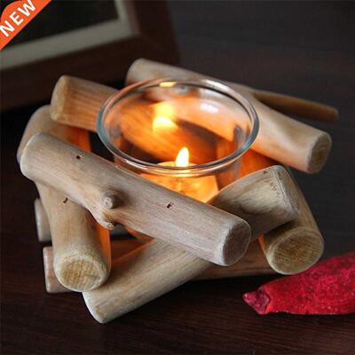 Candle Holders Wooden Candlestick Decorative Ornaments