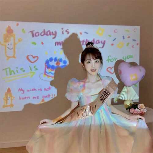 Birthday Projector Light Happy Birthday LED Batteries