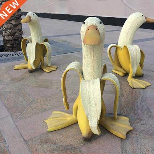 Hot Newest Yard Decorations Art Peeled Banana Garden Statue