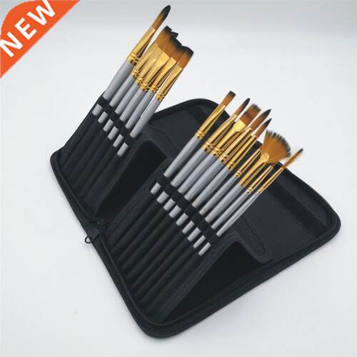 *1Pc Roll-up Pencil Bag 15 Slots Paint Brush Holder Durable