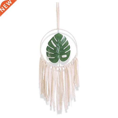Pure Cotton Tassel Woven Wall Hanging Fresh Green Plant