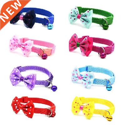 Pet Supplies Bow Cat Collar With Bell Adjustable Buckle