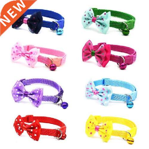 Pet Supplies Bow Cat Collar With Bell Adjustable Buckle