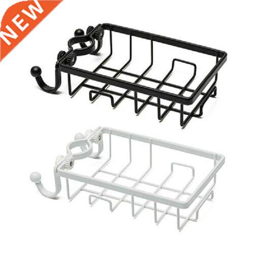 Wrought Iron Sink Faucet Storage Rack with Hook Drain