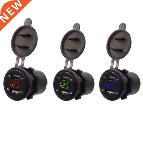 12V 24V Waterproof 2.1A Dual USB Port C Chger With LED V