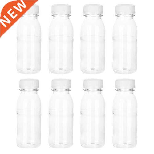 8pcs Cold Beverage Jugs Plastic Smoothie Bottles Portable