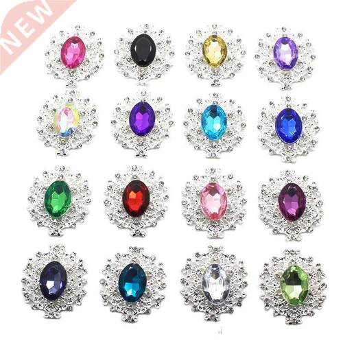 New Fashion Silver Flat-Bottomed Oval Alloy Button Decoratio