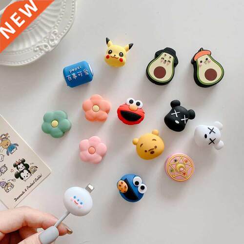 Cartoon Animal Cable Protector For iPhone Huawei USB Chargin