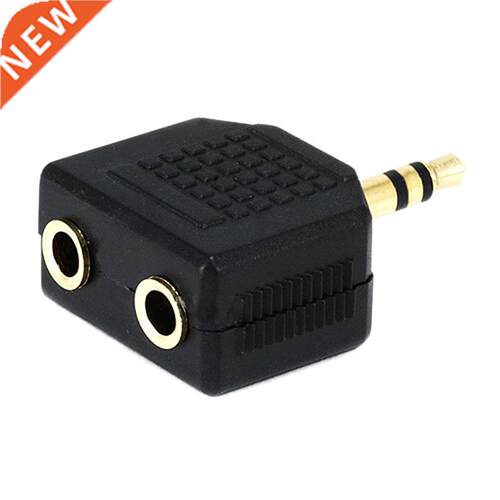Gold Plated 3.5mm Jack Splitter Adapter - Black