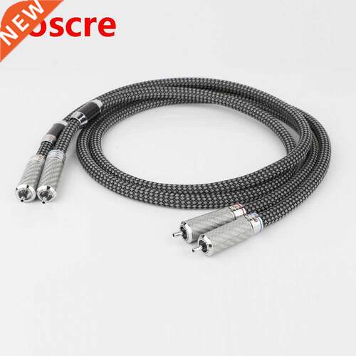 Pair 99.998% OFC Copper Silver Plated RCA Interconnect Cable