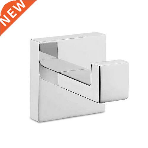 Bathroom Brushed Robe Hook Towel Square Wall Hanger Living