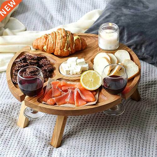 Portable Beach Table Outdoor Folding Small Wine Desk 2 In 1