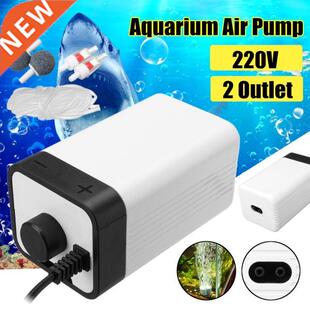 CT-202 Aqua Aquarium Air Pump Oxygen Fountain Pond Aerator W