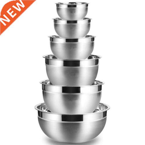 Stainless Steel Mixing Bowl (Set Of 6) Fruit Salad Bowl Stor